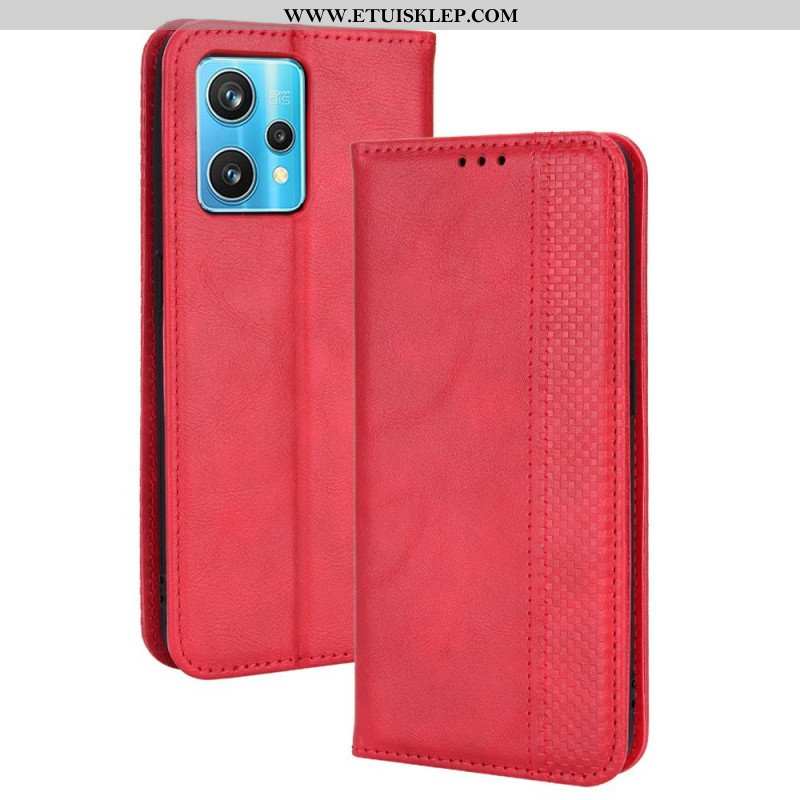 Etui Na Telefon do Realme 9 5G Etui Folio Stylizowany Efekt Skóry W Stylu Vintage